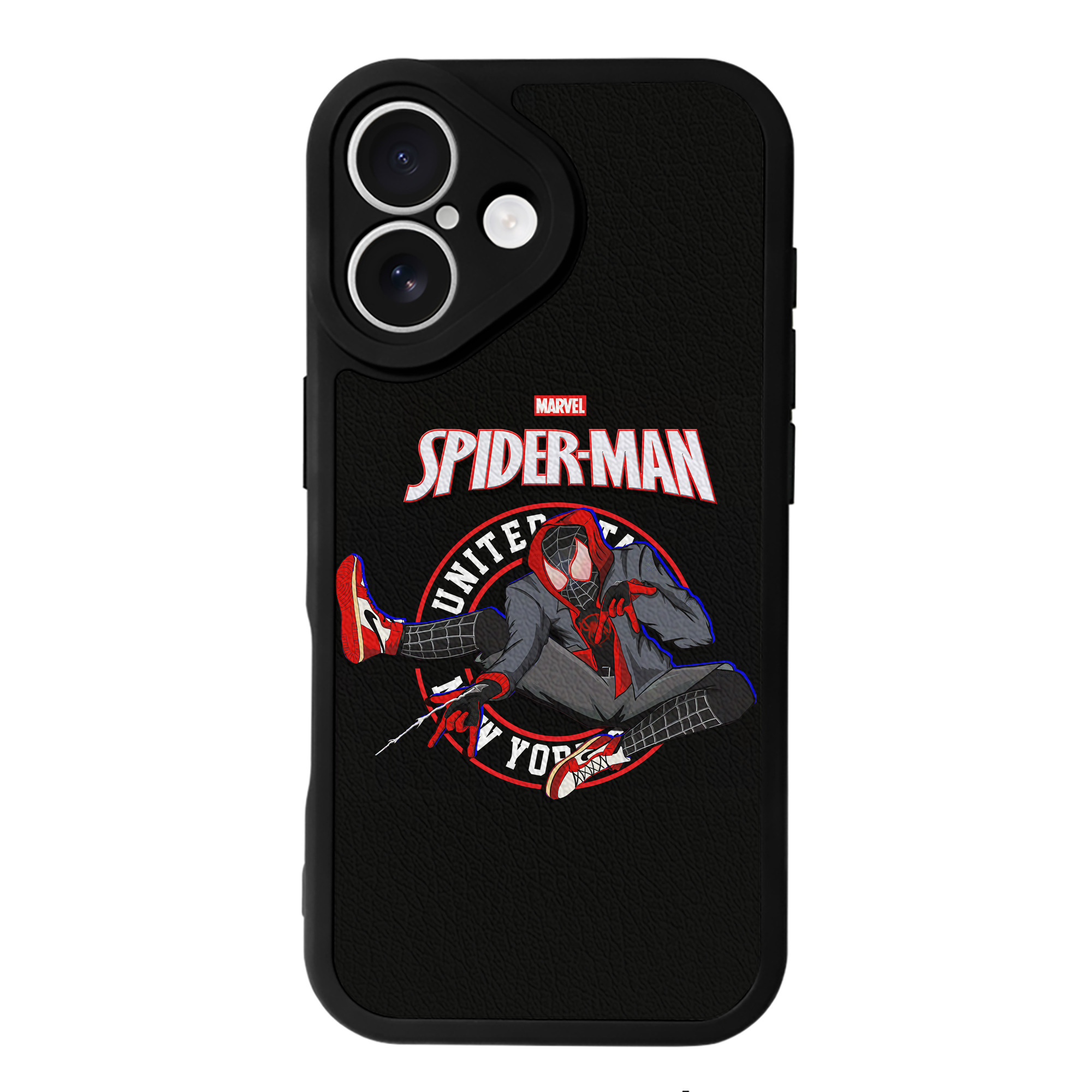 （画像用） Spider Man スパイダーマン 【iPhone 16シリーズ対応】シリコンスマホケース（レザー調） 材質：シリコン